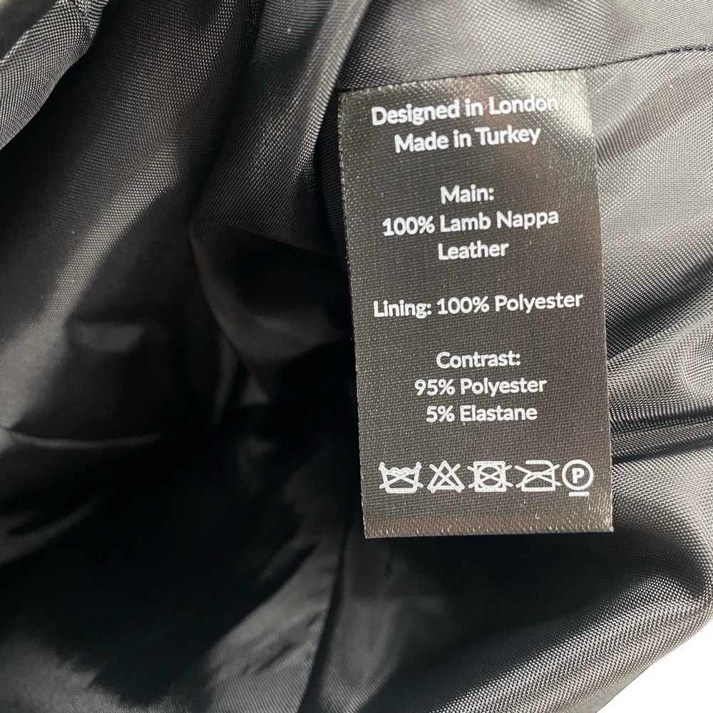 Saint + Sofia Blane Black Leather Bomber Jacket - Picture 8 of 13